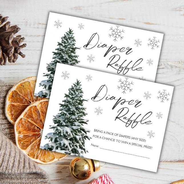 Tarjeta De Recepción Está frío afuera | Raffle Gray Diaper del Árbol de (Subido por el creador)