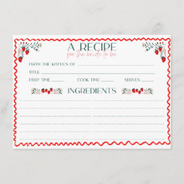 Tarjeta De Recepción Está recién salida del mercado receta de ducha de 