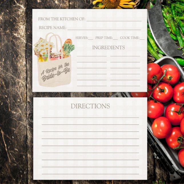 Tarjeta De Recepción Está recién salida del mercado receta de ducha de  (Subido por el creador)