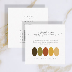 Tarjeta De Recepción Establecer la paleta de colores de color de tono O