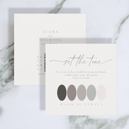 Tarjeta De Recepción Establecer la Paleta de colores de neutrales cálid