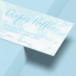 Tarjeta De Recepción Estamos en Cloud Nueve Baby Shower Diaper Raffle