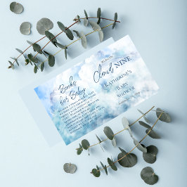 Tarjeta De Recepción Estamos en Nueve Libros de Baby Shower para bebés