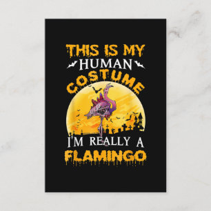 Tarjeta De Recepción Este Es Mi Disfraz Humano Realmente Flamingo Hallo