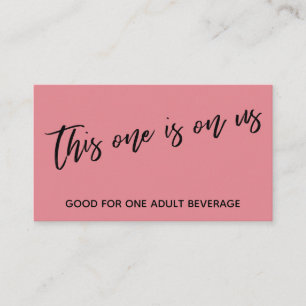 Tarjeta De Recepción Este Vale es Gratuito para una Bebida Casual de Fr