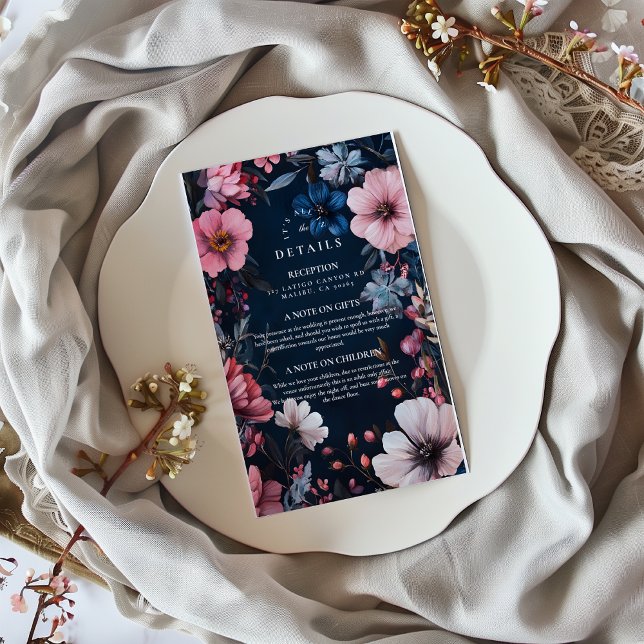 Tarjeta De Recepción Estética del Boda de Gótico de época (Subido por el creador)