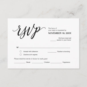 Tarjeta De Recepción Estética moderna, Fiesta RSVP, Responder