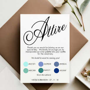 Tarjeta De Recepción Estilo Boda de guiones elegantes de blanco y negro
