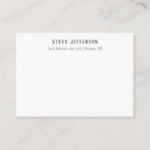 Tarjeta De Recepción Estilo Elegante Minimalista Sencillo Negro Blanco