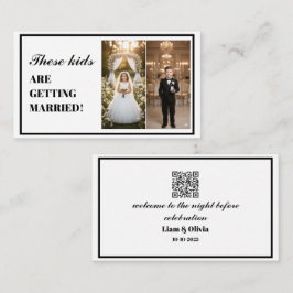 Tarjeta De Recepción Estos niños se casan & Cena de ensayo