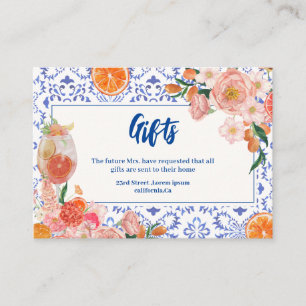 Tarjeta De Recepción Éstos son otros regalos florales Spritz Bridal Sho