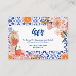 Tarjeta De Recepción Éstos son otros regalos florales Spritz Bridal Sho