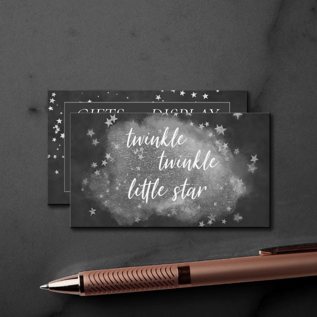 Tarjeta De Recepción Estrella pequeña Twinkle | Pantalla de regalo gris (Subido por el creador)