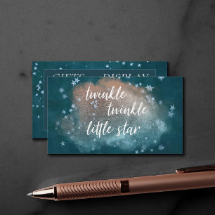 Tarjeta De Recepción Estrella pequeña Twinkle   Regalos de cobre Verde 
