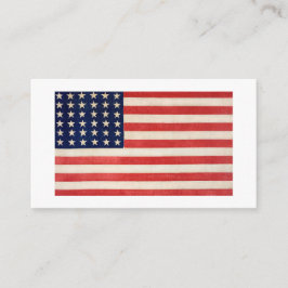 Tarjeta De Recepción Estrellas antiguas y banderas americanas