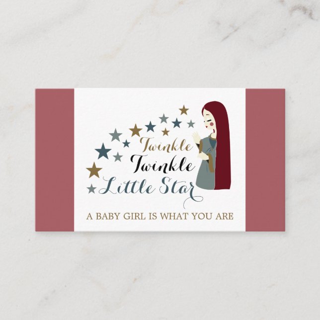 Tarjeta De Recepción Estrellas de caída elegantes, boleto Baby Shower p (Anverso)