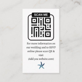 Tarjeta De Recepción Ethereal Coastal Romance Wedding