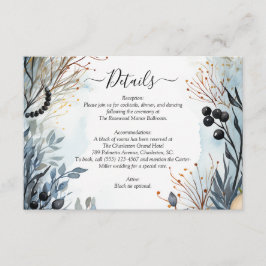 Tarjeta De Recepción Ethereal Delicate Watercolor Serene Foliage