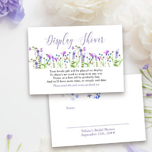 Tarjeta De Recepción Etiqueta de regalo de ducha de flores silvestres m