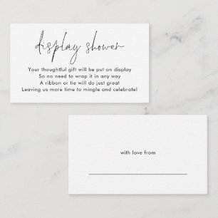 Tarjeta De Recepción Etiqueta de regalo simple en la pantalla trasera D