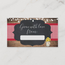 Tarjeta De Recepción Etiquetas de regalo de Baby Shower de BaBYQ