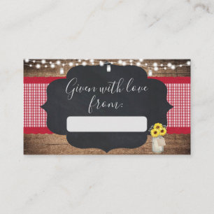 Tarjeta De Recepción Etiquetas de regalo de Baby Shower de BaBYQ 