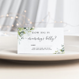 Tarjeta De Recepción Eucalipto acuarela qué tan grande es la barriga de