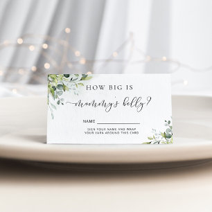 Tarjeta De Recepción Eucalipto acuarela qué tan grande es la barriga de