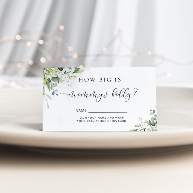 Tarjeta De Recepción Eucalipto acuarela qué tan grande es la barriga de (Subido por el creador)