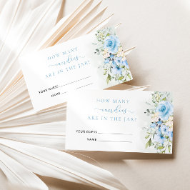 Tarjeta De Recepción Eucalipto azul floral adivina cuántos dulces