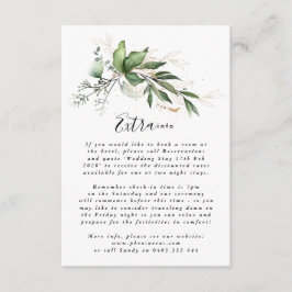 Tarjeta De Recepción Eucalipto Botánico Leafy Elegante Moss de Verdor