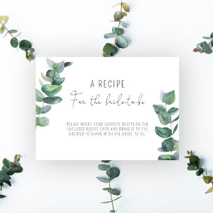 Tarjeta De Recepción Eucalipto - Receta para la futura novia