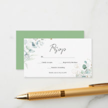 Eucalipto sofisticado y hojas verdes RSVP Enc