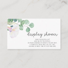 Tarjeta De Recepción Eucalipto y cala - Exposición de ducha