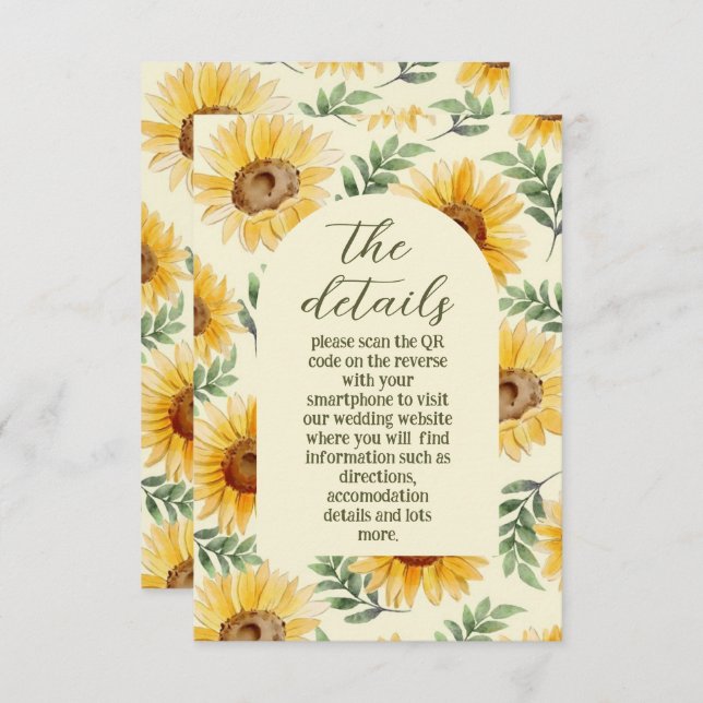 Tarjeta De Recepción Eucalyptus Boda Botánico Floral (Anverso / Reverso)