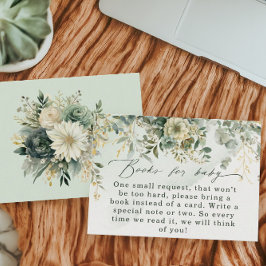 Tarjeta De Recepción Eucalyptus Botánica acuarela Dorada Floral Books