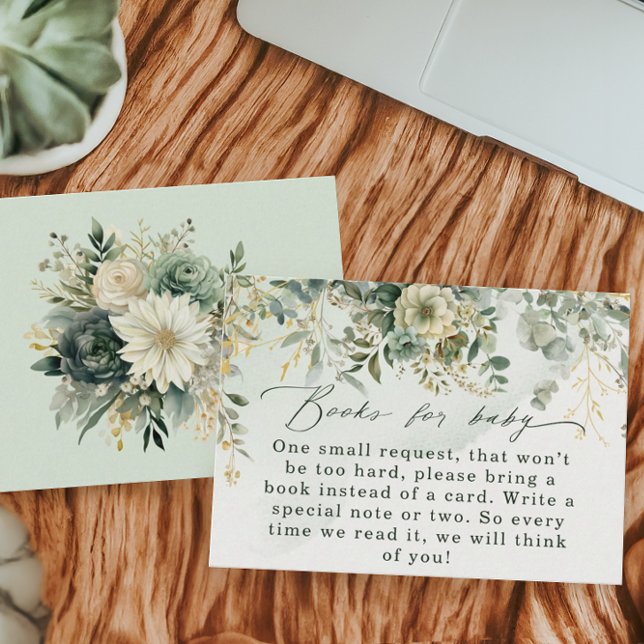 Tarjeta De Recepción Eucalyptus Botánica acuarela Dorada Floral Books (Subido por el creador)
