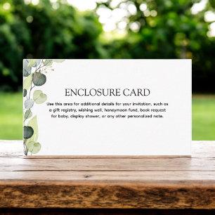 Tarjeta De Recepción Eucalyptus Branch Greenery Botánico