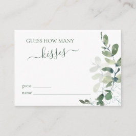 Tarjeta De Recepción Eucalyptus Bridal Shower Guess How Many Game