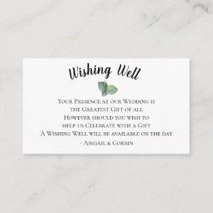Tarjeta De Recepción Eucalyptus deja a los Bodas deseando bien
