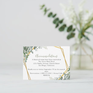 Tarjeta De Recepción Eucalyptus deja Boda