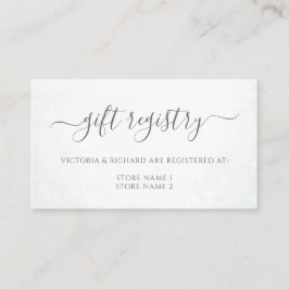 Tarjeta De Recepción Eucalyptus deja el registro de regalos del Boda de