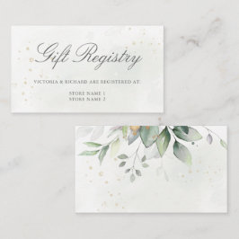 Tarjeta De Recepción Eucalyptus deja el registro de regalos del Boda de