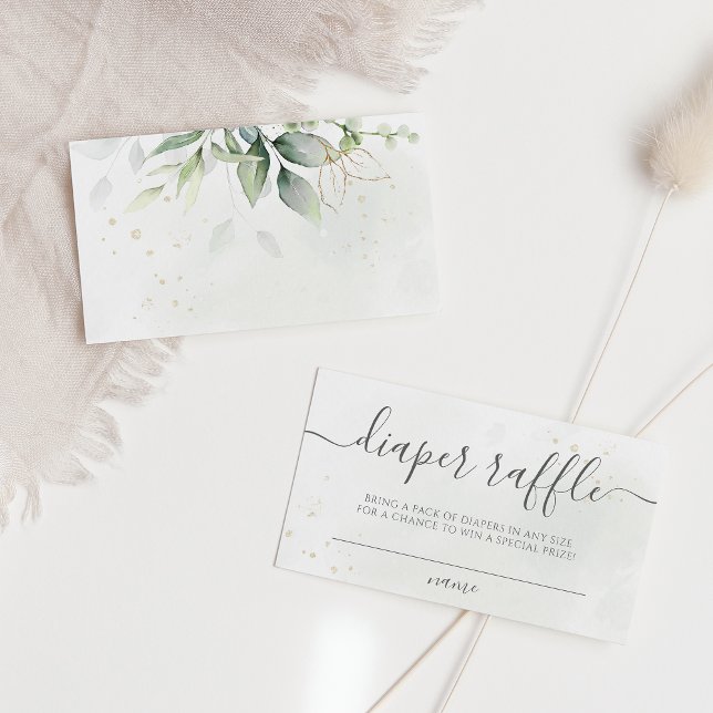 Tarjeta De Recepción Eucalyptus deja la vegetación Diaper Raffle (Subido por el creador)