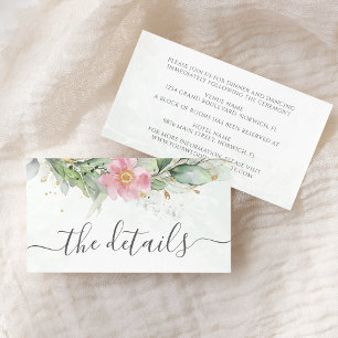 Tarjeta De Recepción Eucalyptus deja la vegetación Floral Elegante Boda