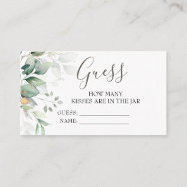 Tarjeta De Recepción Eucalyptus Elegante Adivinan Cuántos Juegos