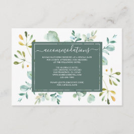Tarjeta De Recepción Eucalyptus Foliage Navy Boda Botánico Azul