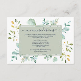 Tarjeta De Recepción Eucalyptus Foliage Navy Boda Botánico Azul