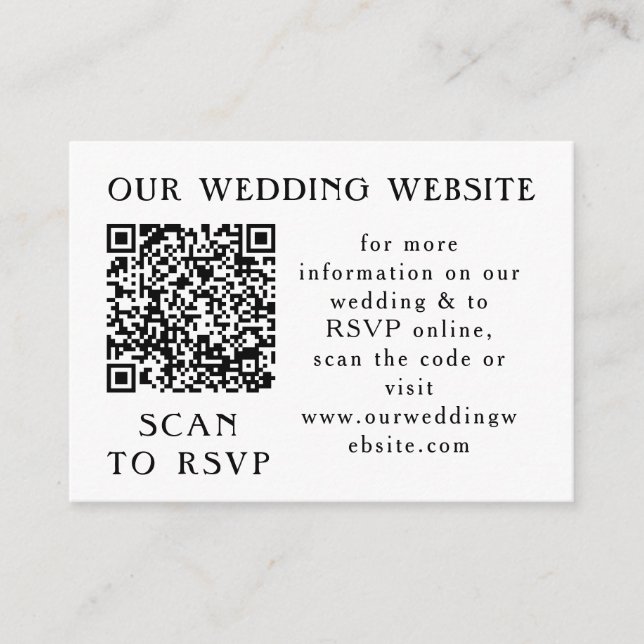 Tarjeta De Recepción Eucalyptus Green Frame Green Blue White Web QR (Anverso)