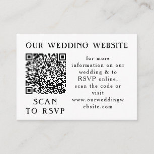 Tarjeta De Recepción Eucalyptus Green Frame Green Blue White Web QR